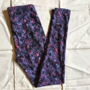 LuLaRoe OS Leggings Purple/pink Mandala floral
